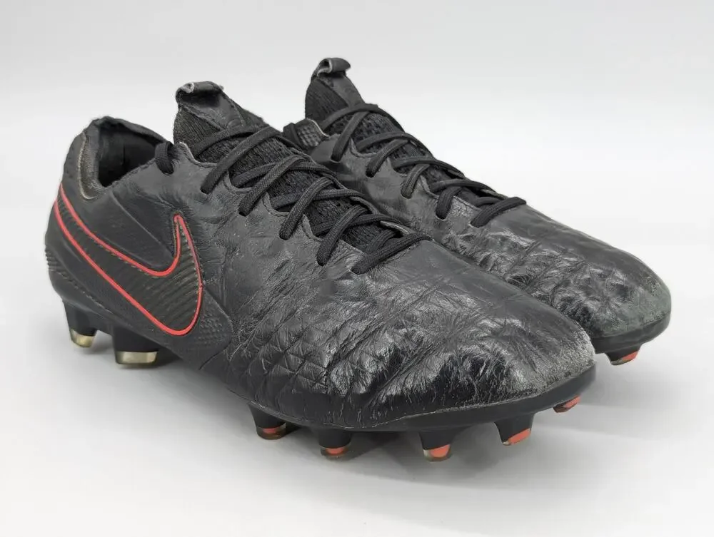 Nike Tiempo Legend 8 VIII Elite Soccer Cleats Size 6.5 Black Red AT5293-060